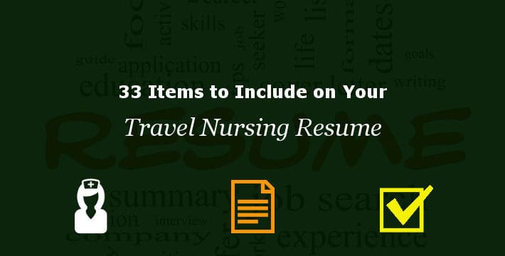 Travel nurse and resume
