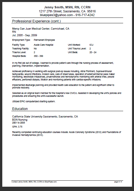 sample nursing resume rn resume bluepipes blog