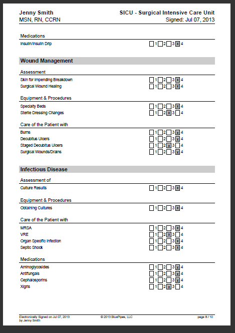 Sample Nursing Assessment